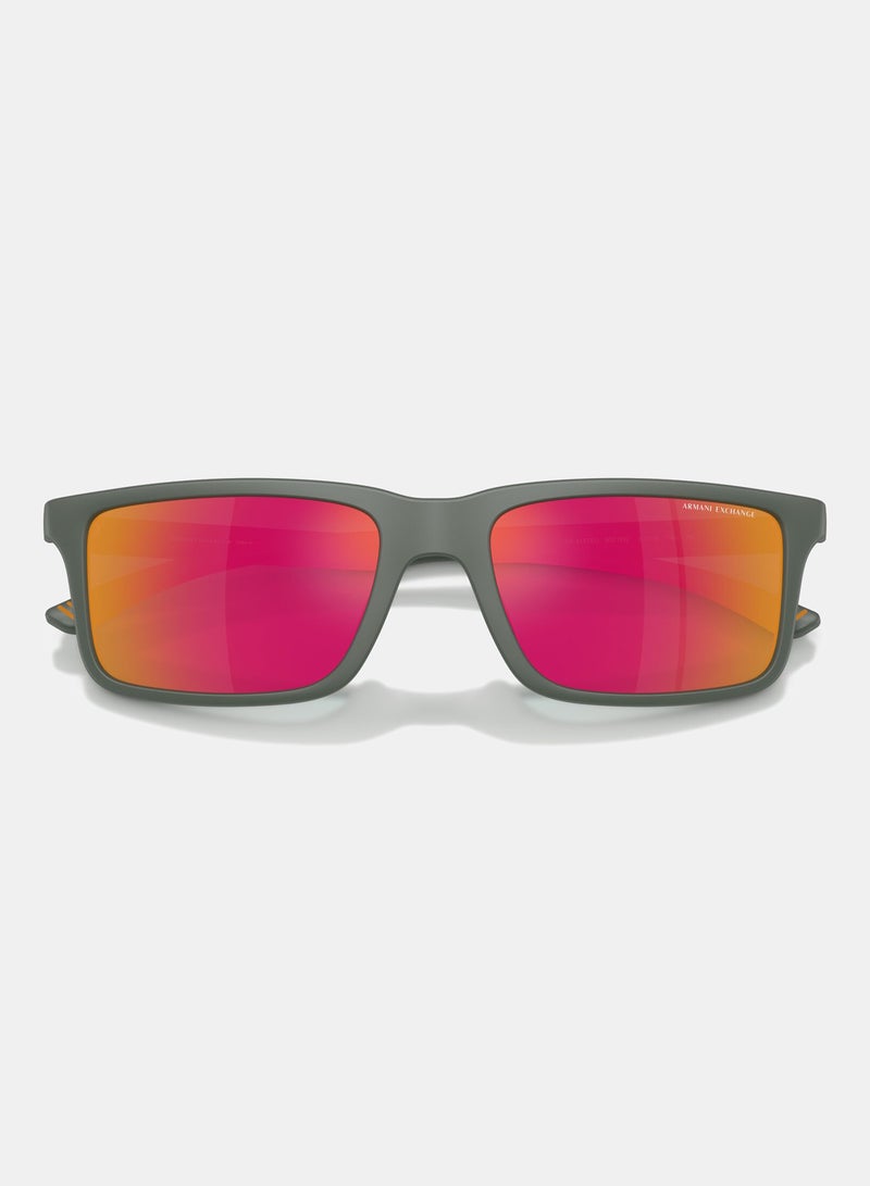 Armani Exchange Full Rimmed Rectangular Sunglasses 0AX4157SU - Image 4